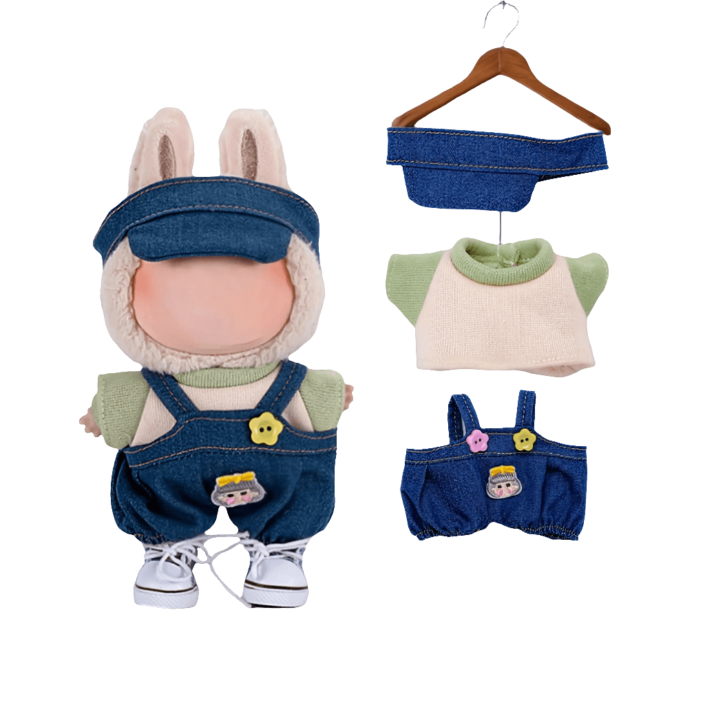 alt="Ensemble vêtements pour Labubu – tenues kawaii colorées avec finitions soignées, tissu léger et confortable, accessoires mode pour figurines Labubu"