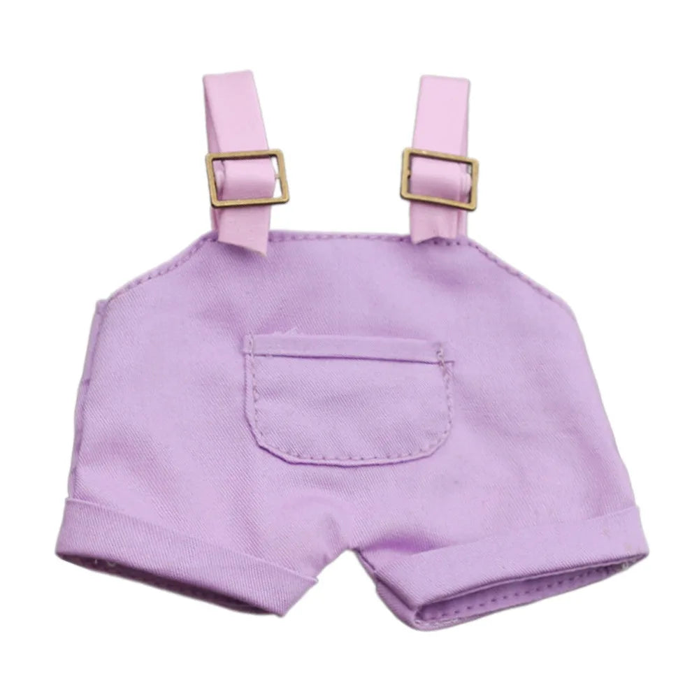 alt="Short à bretelles en coton doux pour figurines Labubu – plusieurs couleurs tendances, look mignon et confortable, accessoire kawaii"