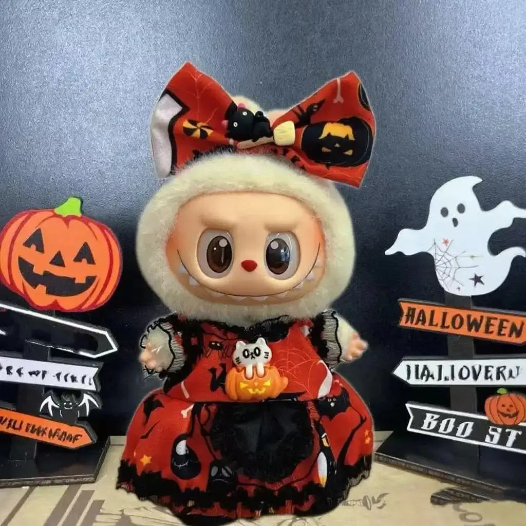 Labubu Tenues Halloween Noeud Papillon & Robe 2pcs