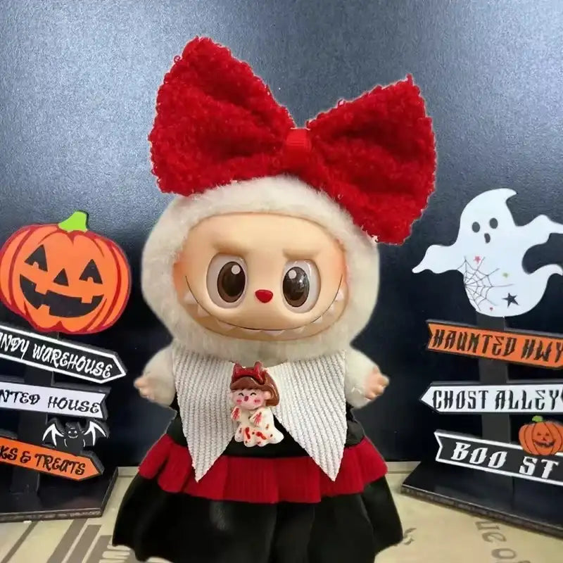 Labubu Tenues Halloween Noeud Papillon & Robe 2pcs