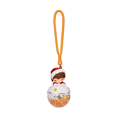 Boules de Noël Labubu ❄️, série "Apple Of My Eye" avec personnage en costume de Noël.