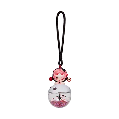 Labubu ❄️ Série Noël "Apple Of My Eye" boule décorative avec charmant design en porcelaine.