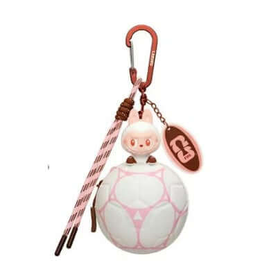 Labubu mini sac en forme de ballon de football, accessoire FIFA, collection POP MART.