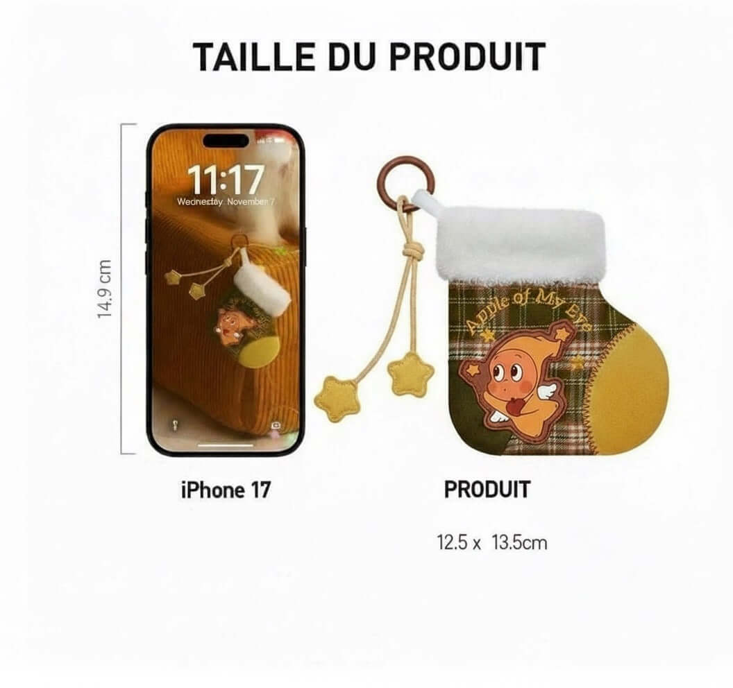 Labubu ❄️ Série Noël "Apple Of My Eye" Mini-Bag🧦🎄