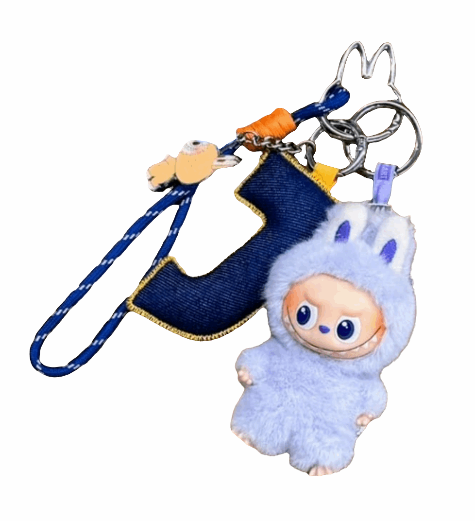 Labubu Pin for Love mini figurine keychain with box packaging, verifiable official and authentic.