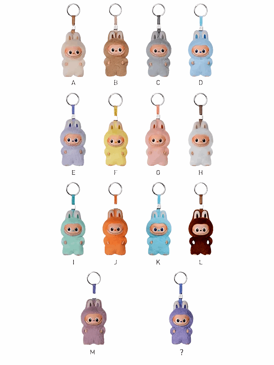 Labubu Pin for Love mini figurine keychain with box packaging, verifiable official and authentic.
