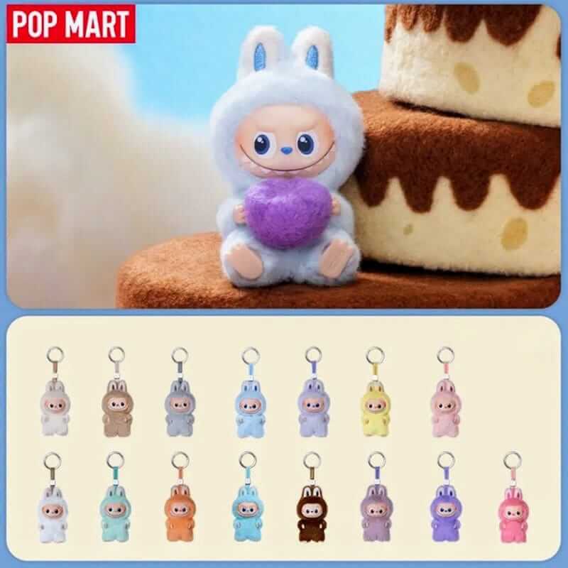 Labubu Pin for Love mini figurine keychain with box packaging, verifiable official and authentic.
