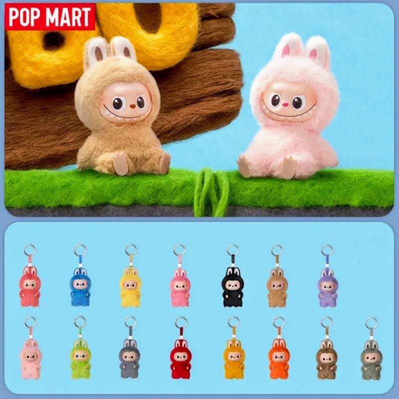 Labubu Pin for Love mini figurine keychain with box packaging, verifiable official and authentic.