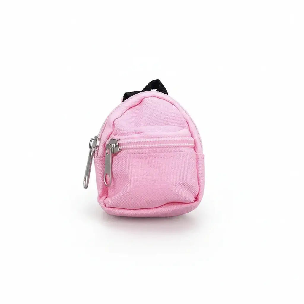 Sacs à dos mini - Padded pour Labubu en rose avec fermeture éclair et style mignon.