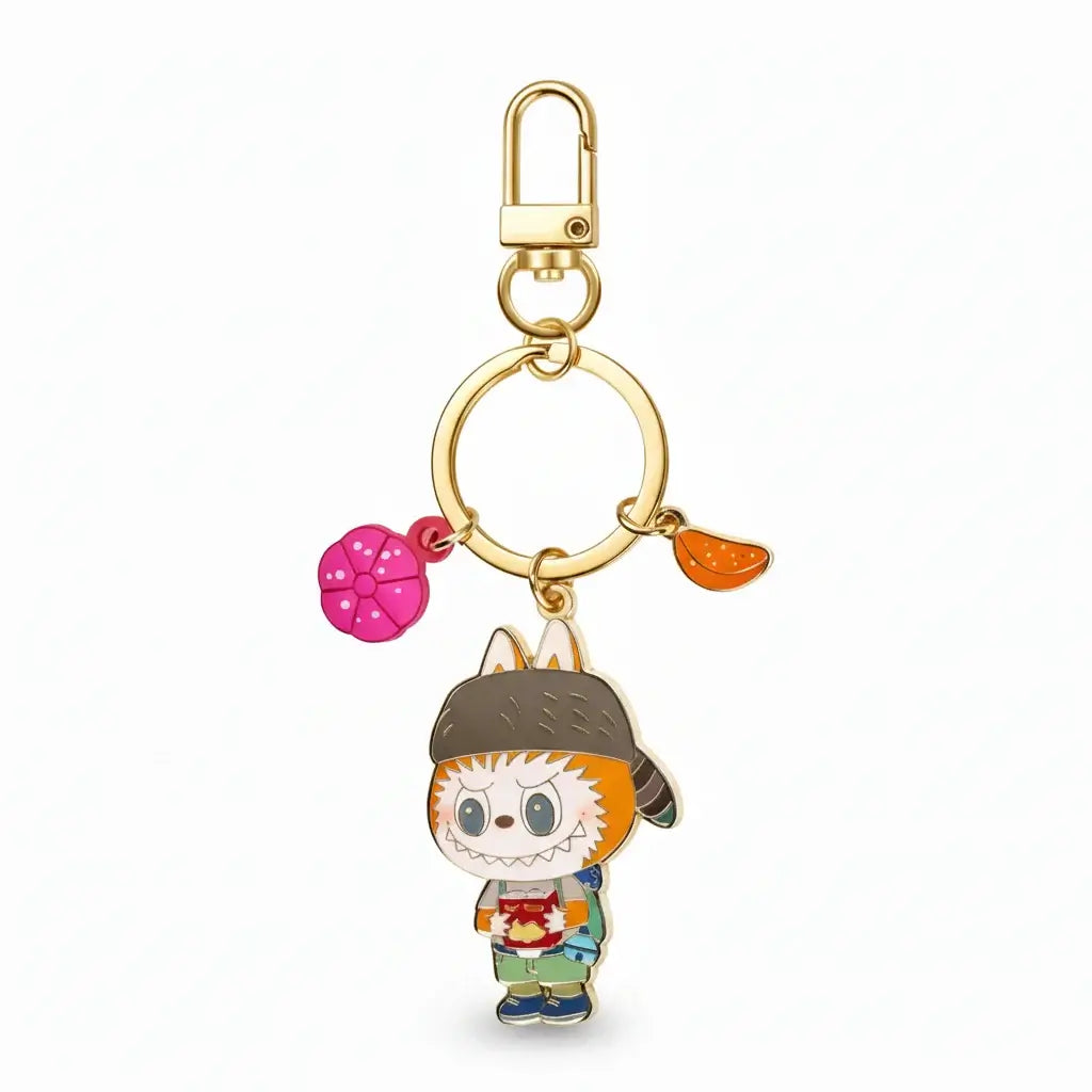 Labubu Porte-Clefs Bonbons en métal coloré avec accessoires en forme de bonbons