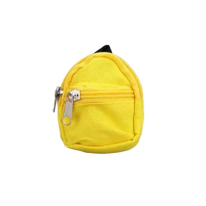 Sacs à dos mini - Padded pour Labubu jaune avec fermeture éclair.