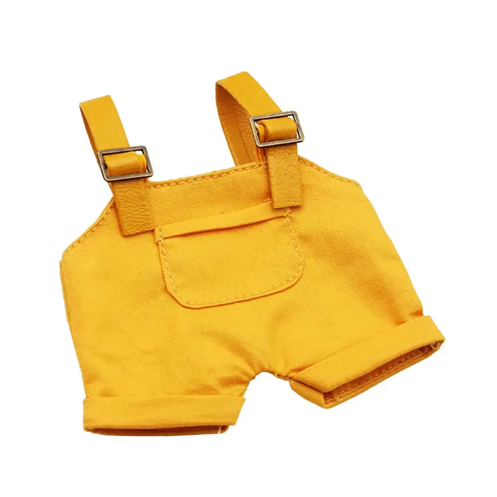 Tenue Labubu - Salopettes et Jupes : salopette jaune à bretelles pour figurines