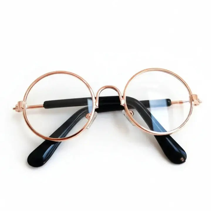 Lunettes stylées en rose et noir, tendance et personnalisées, pour figurines Labubu.