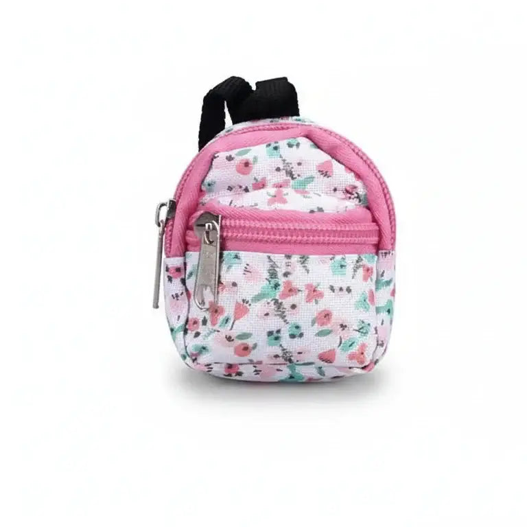 Sacs à dos mini - Padded pour Labubu en édition colorée avec motifs floraux et zip.