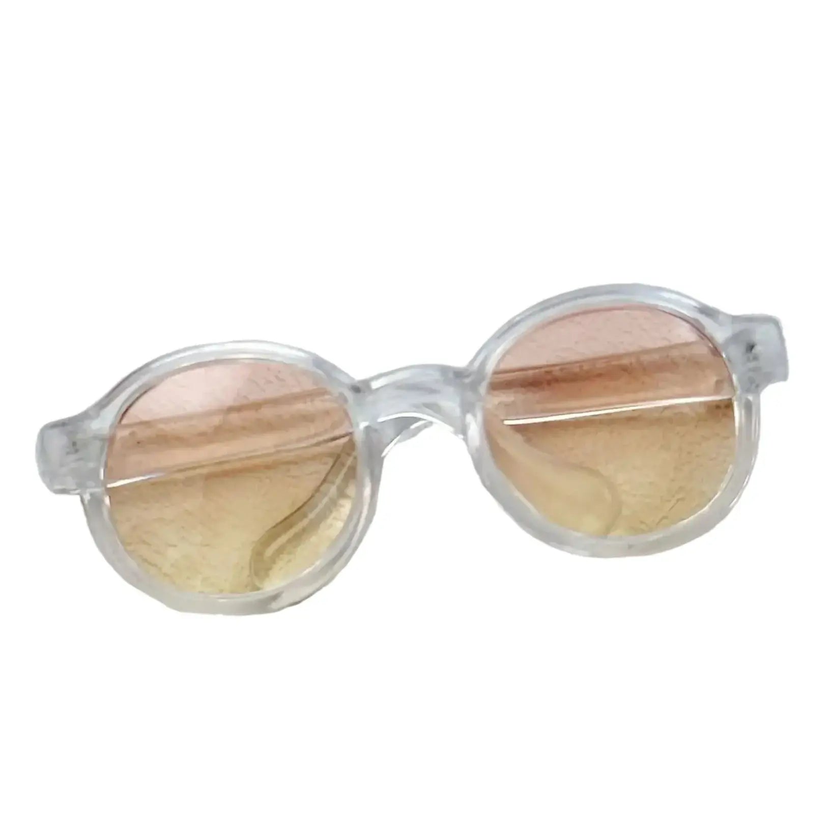 Lunettes stylées Labubu anti-UV avec verres dégradés, tendance pour figurines 15-17 cm dans la collection arc-en-ciel.