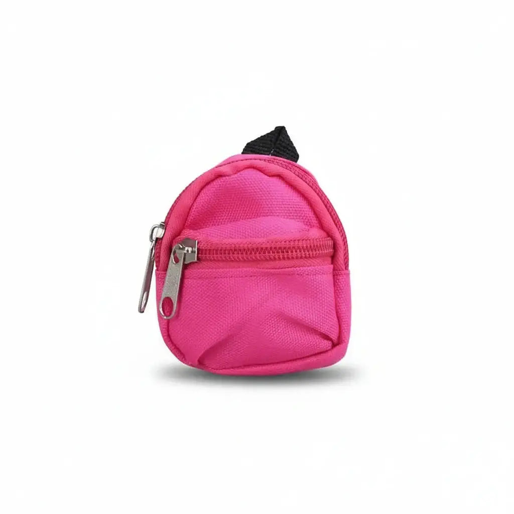 Sacs à dos mini - Padded pour Labubu, mini sac rose avec fermeture éclair pour accessoires.