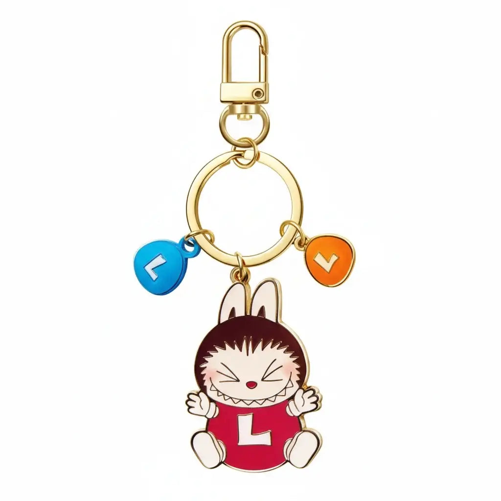 Labubu Porte-Clefs Bonbons avec personnage mignon, attaches colorées et design unique, parfait pour les collectionneurs.