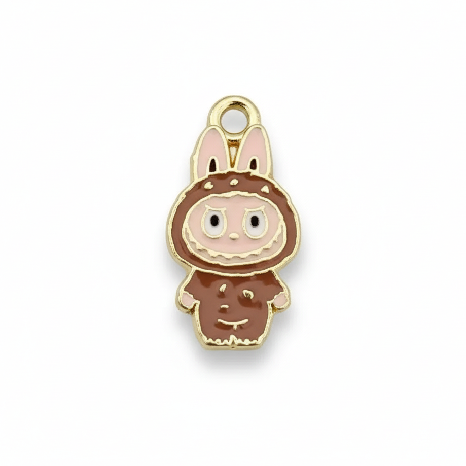Accessoire Labubu - Pendentifs, charm en forme de personnage mignon avec des oreilles de lapin, brillant et coloré.