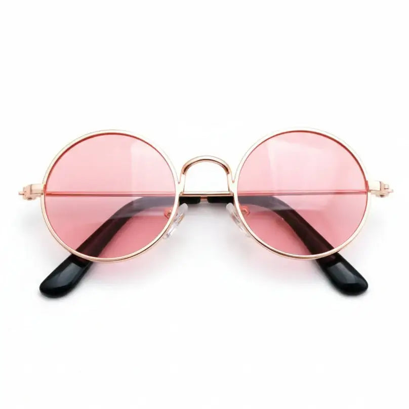 Lunettes stylées avec verres roses, parfaites pour les figurines Labubu de 15-17 cm.