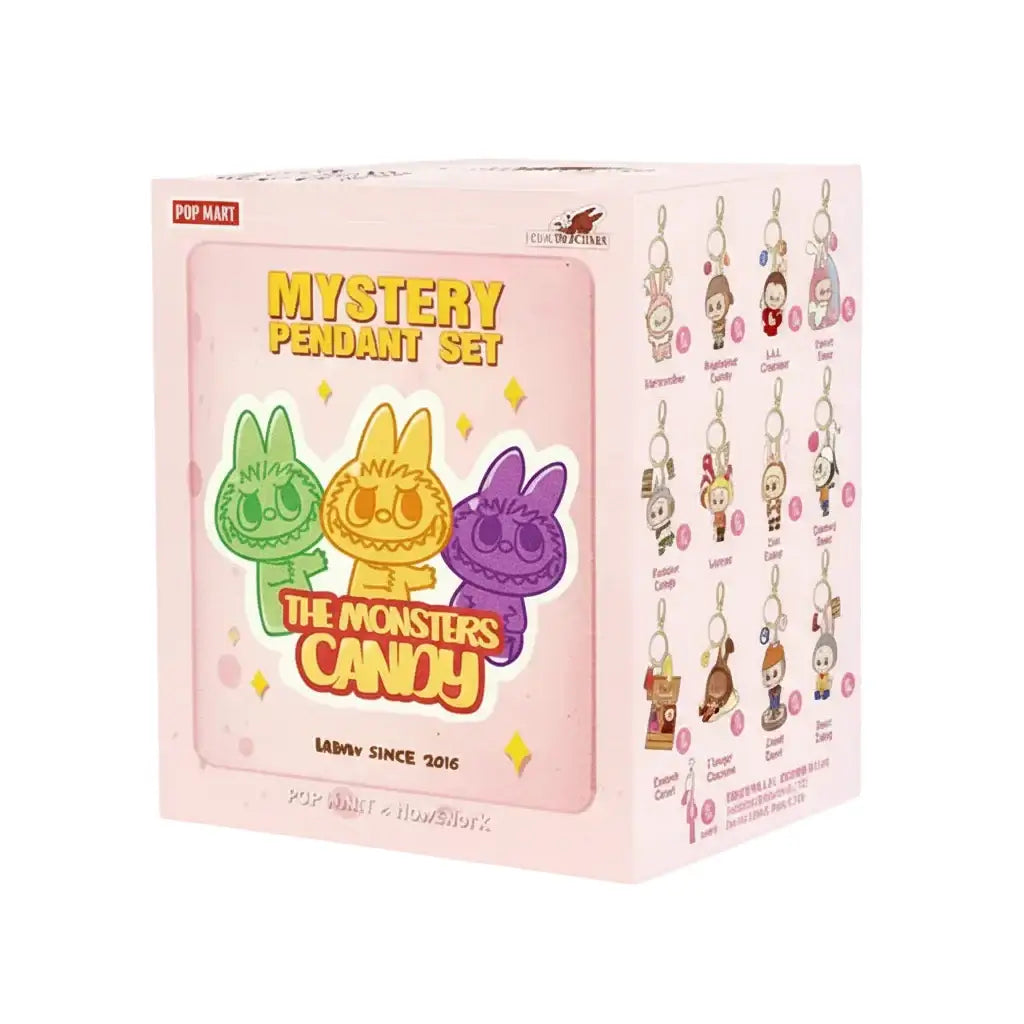 Labubu Porte-Clefs Bonbons - Ensemble de pendentifs mystères avec personnages de bonbons colorés