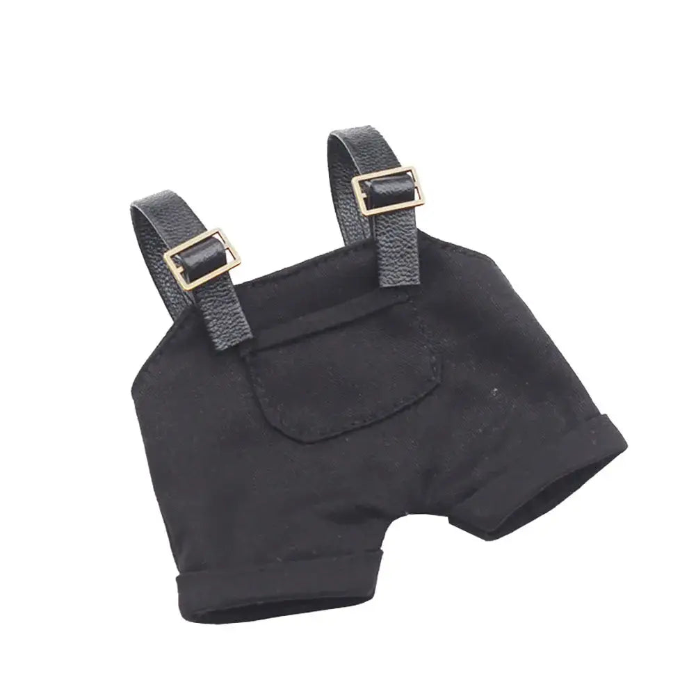 Tenue Labubu - Salopettes et Jupes Salopettes noires à bretelles, ajoutant du style et de la fantaisie.
